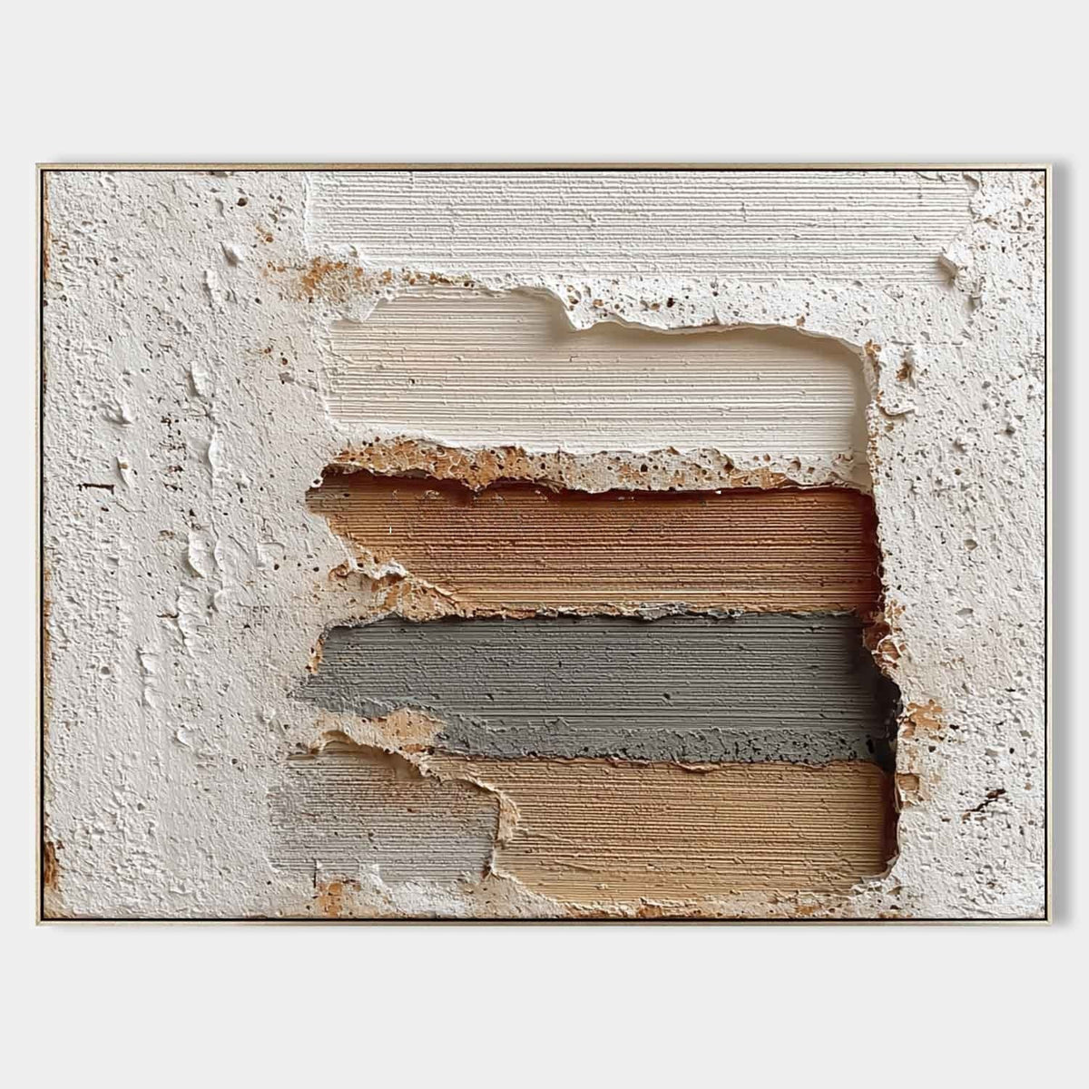 Layered Earth Bands in Plaster