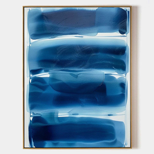 Layered Indigo Bands in Stillness
