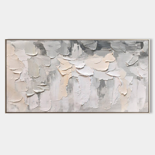 Layered Ivory and Stone Abstract