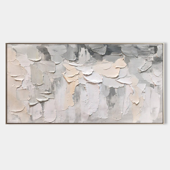 Layered Ivory and Stone Abstract