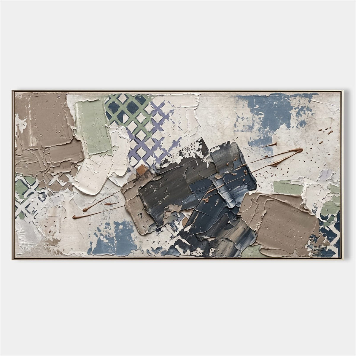 Layered Lattice in Slate and Sage