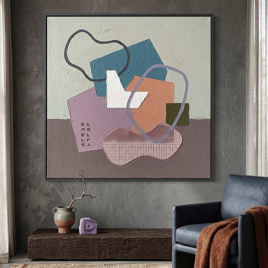 Layered Shapes in Soft Clay Tones