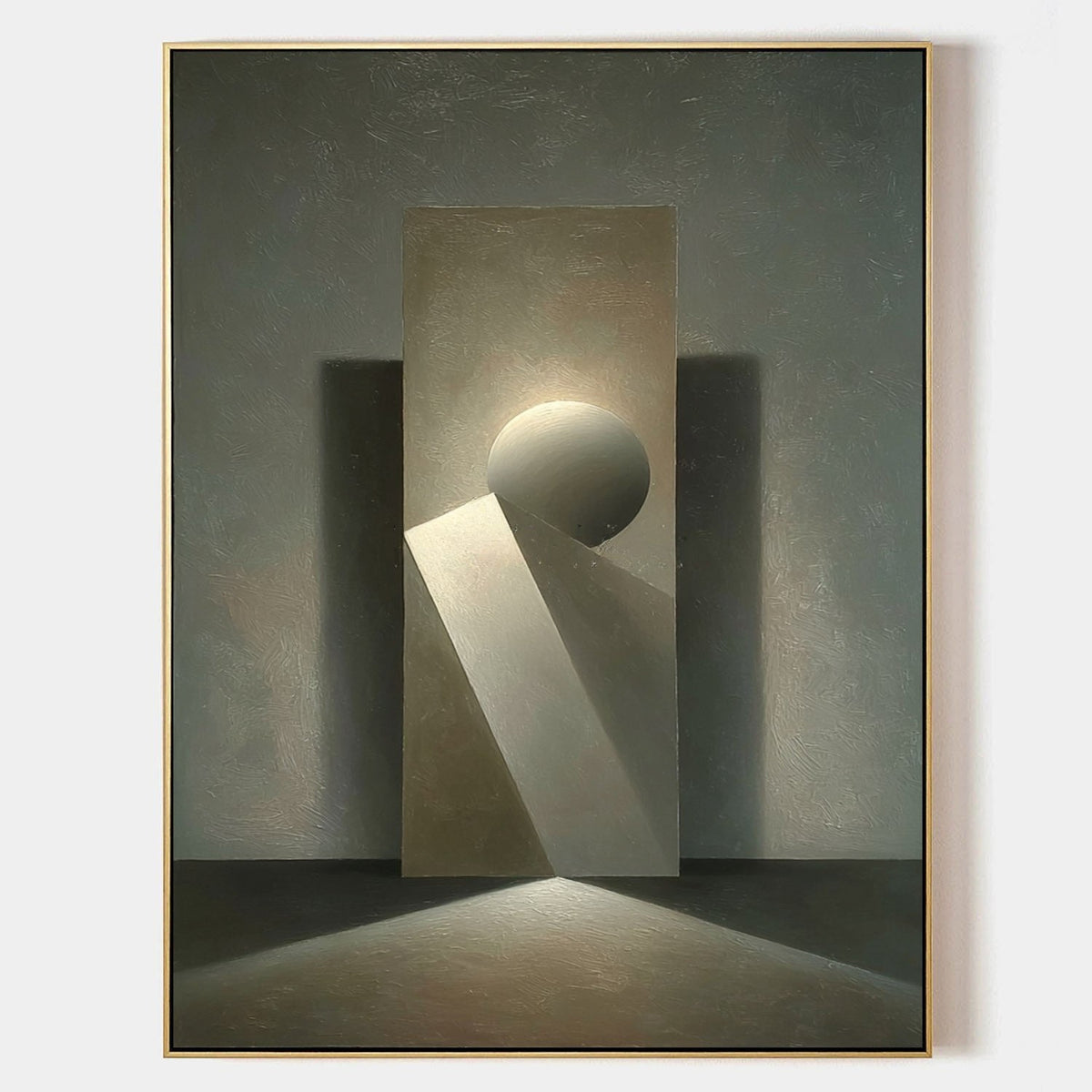 Lit Sphere on Leaning Slab