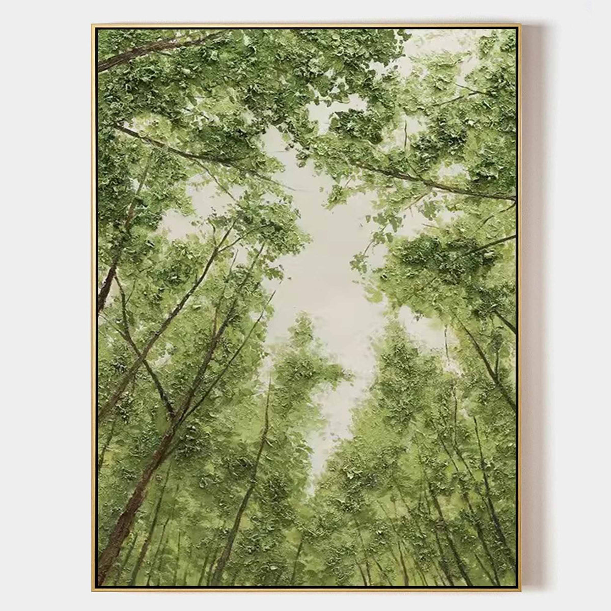 Looking Up Through Green Canopy