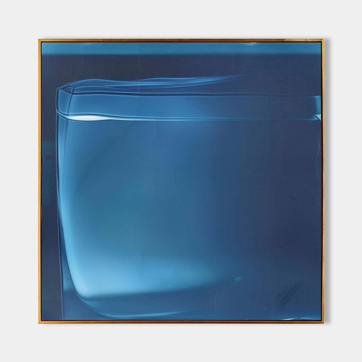 Luminous Blue Glass Abstract