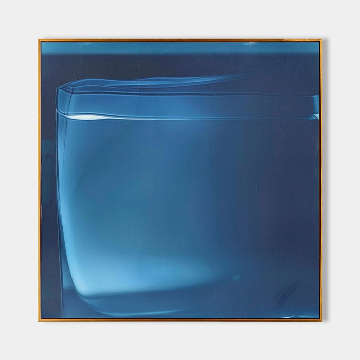 Luminous Blue Glass Abstract
