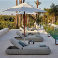 Luxury Woven Outdoor Sun Lounger - Side View
