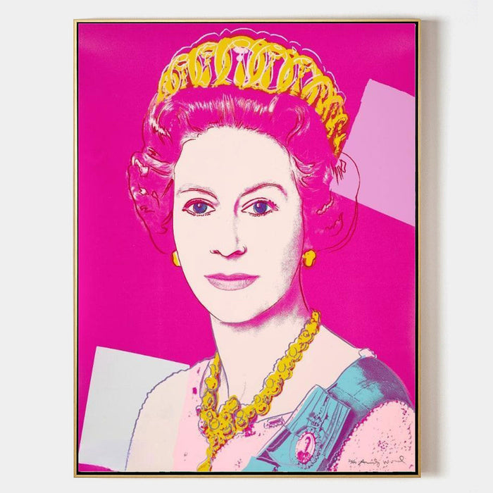 Magenta Pop Portrait with Gold Tiara