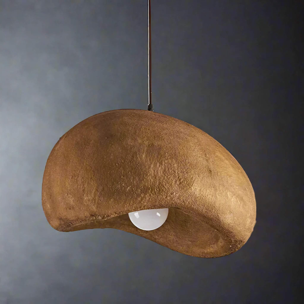 Matte Earth-Tone Cast Resin Bubble Pendant