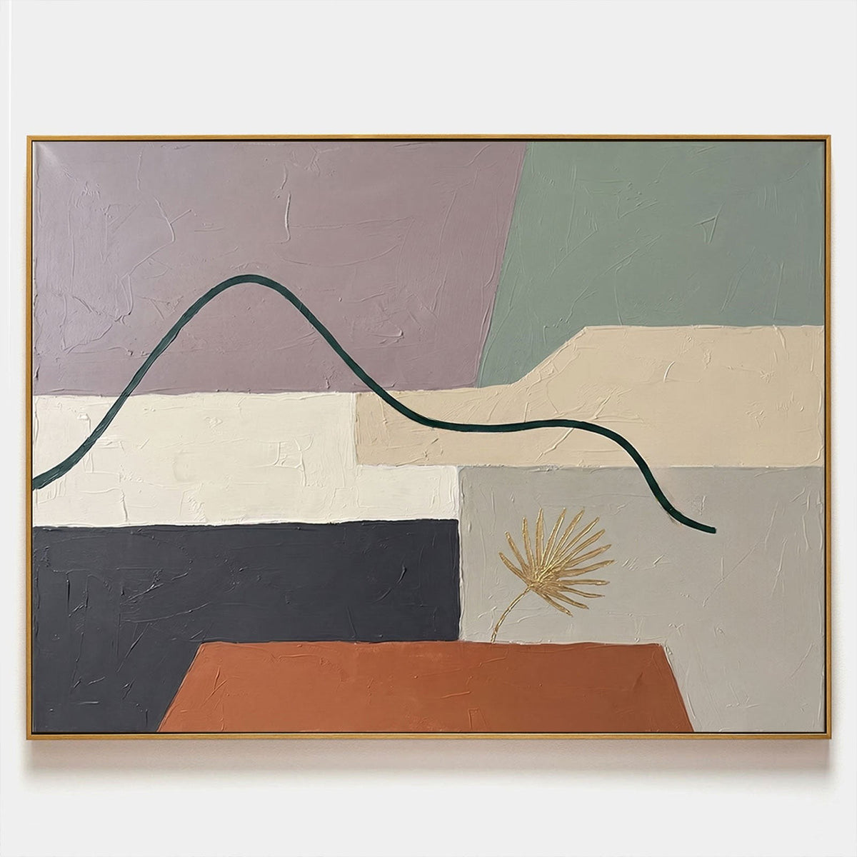 Mauve Hills with Golden Palm