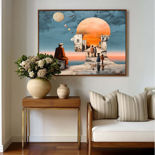 Memory Silhouette at Orange Dusk
