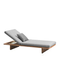 Modern Teak Sun Lounger - Detail View