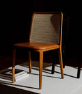Mid-Century Modern Cane Back Dining Chair - Side View