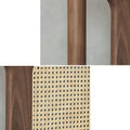 Mid-Century Modern Cane Panel Bed - Alternate Angle