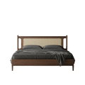 Mid-Century Modern Cane Panel Bed - Main View