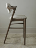Mid-Century Modern Curved Back Counter Stool - Detail View