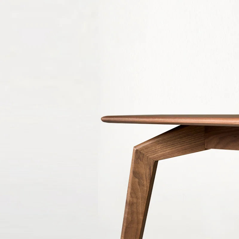 Mid-Century Modern Dining Table – Sculpted Angled Leg Design + Solid wood