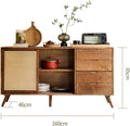 Mid-Century Modern Rattan Sideboard - Lifestyle Setting