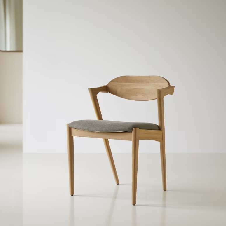 Mid-Century Modern Solid Wood Dining Chair - Main View