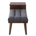 Mid-Century Modern Storage Bench - Alternate Angle