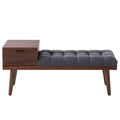 Mid-Century Modern Storage Bench - Close-up Detail