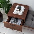 Mid-Century Modern Storage Bench - Room Setting