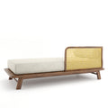 Mid-Century Modern Teak & Cane Daybed - Side View