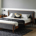 Mid-Century Modern Upholstered Bed - Lifestyle Setting