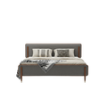 Mid-Century Modern Upholstered Bed - Main View