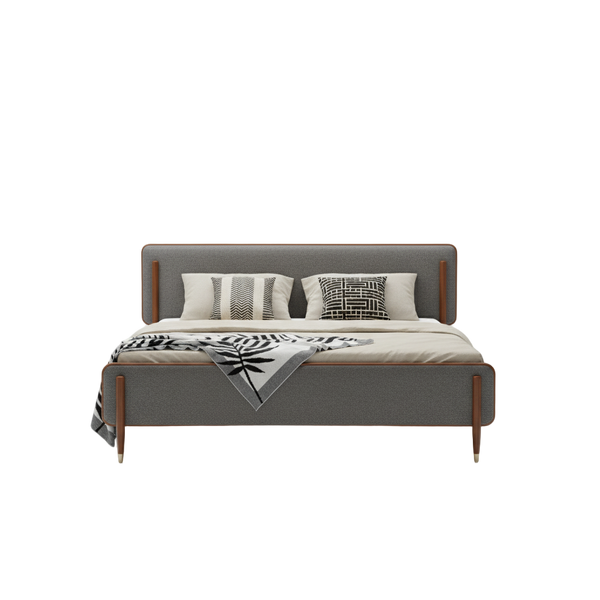Mid-Century Modern Upholstered Bed - Main View