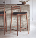 Mid-Century Modern wood Counter Stool - Main View