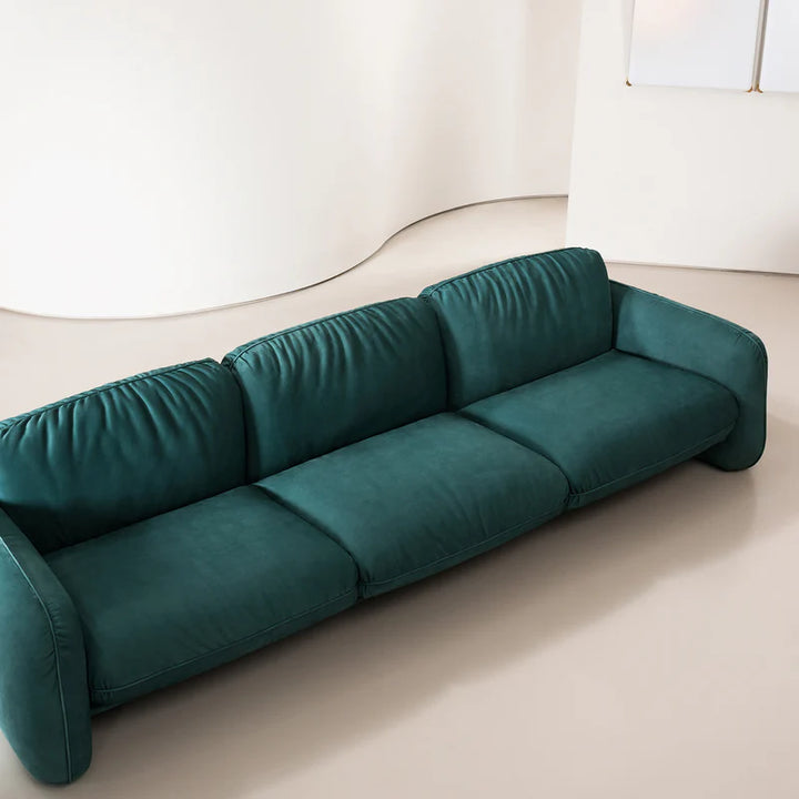 mid century modern leather sofa