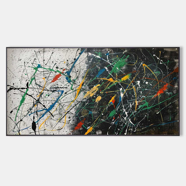 Midnight and Ash Drip Abstract