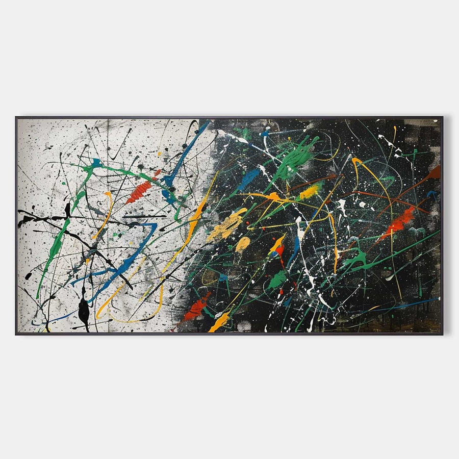 Midnight and Ash Drip Abstract