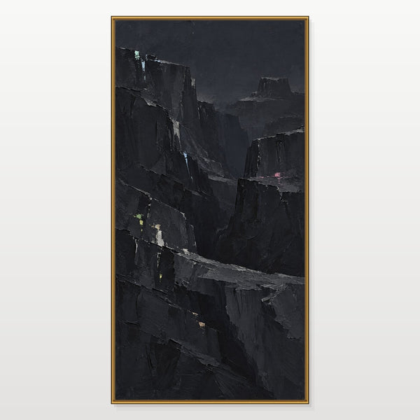 Midnight Canyon in Charcoal Relief