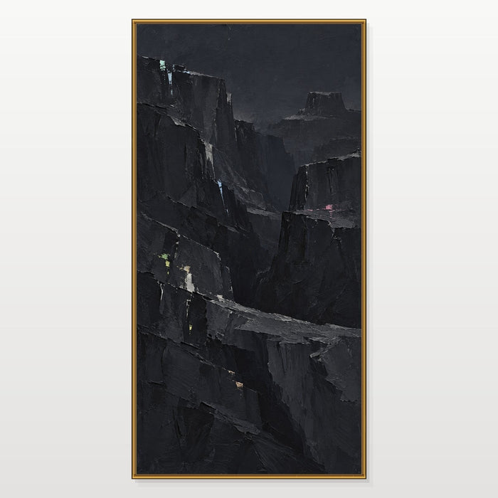Midnight Canyon in Charcoal Relief