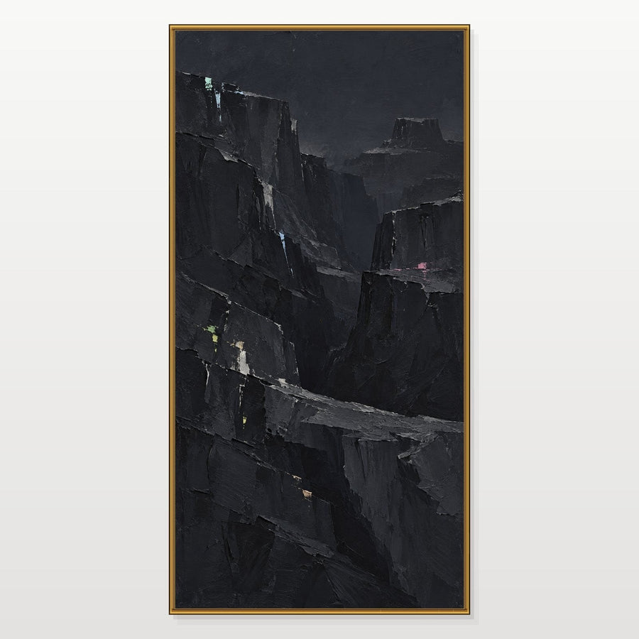 Midnight Canyon in Charcoal Relief