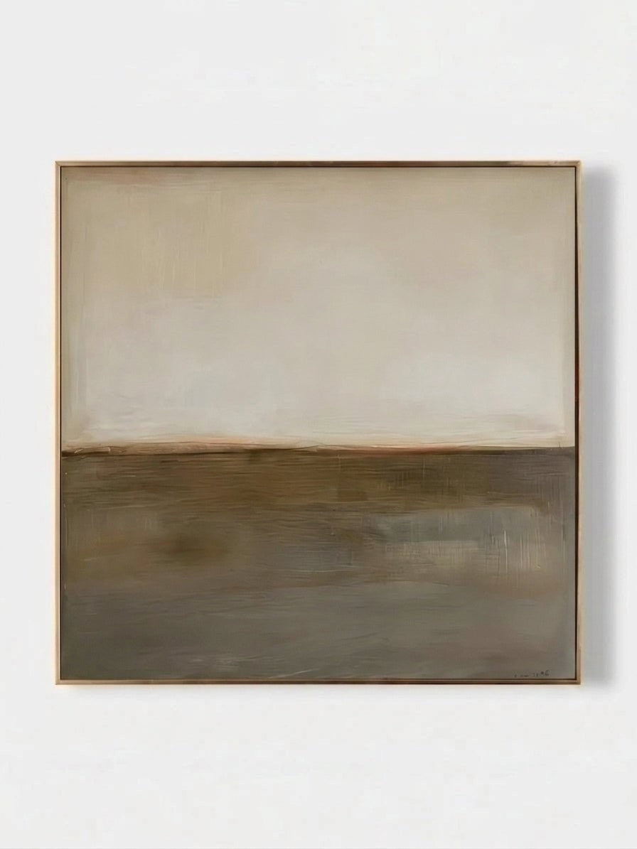 Minimalist Abstract Earth Tone Wall Painting