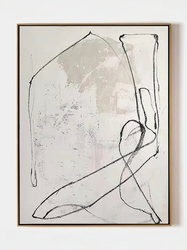 Minimalist Abstract Line Canvas Wall Art