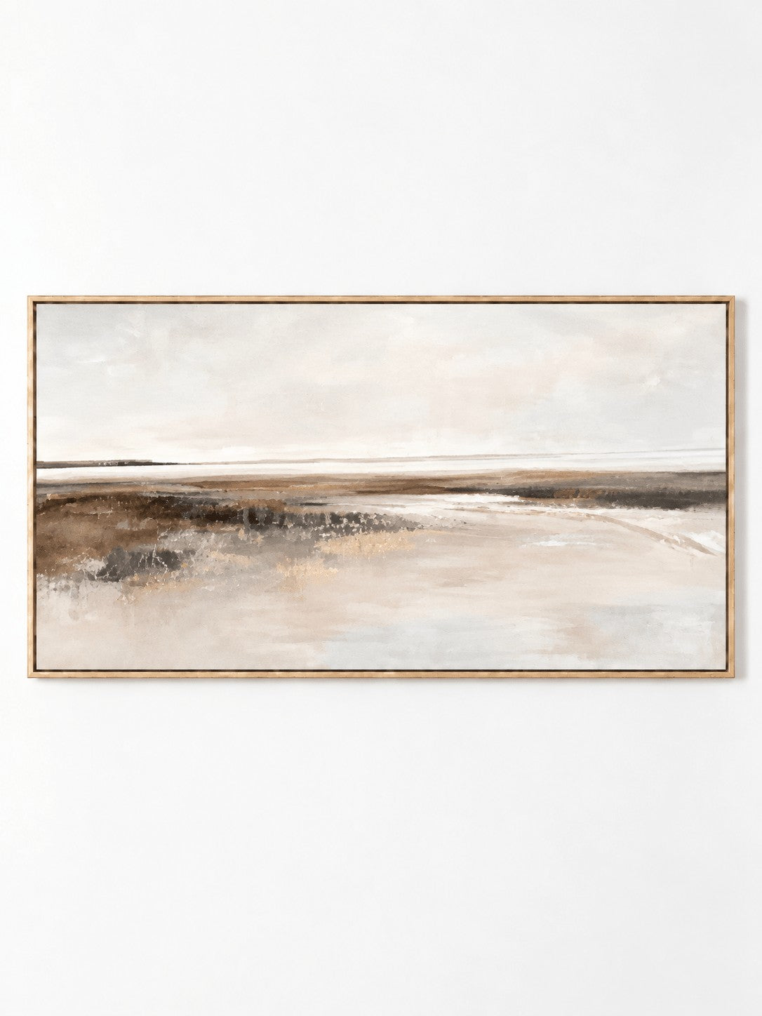 Minimalist Neutral Coastal Landscape Painting