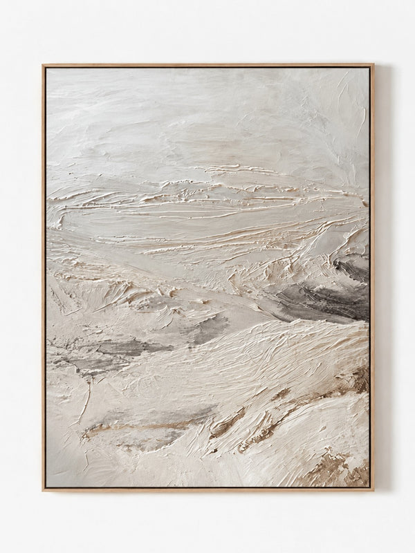 Minimalist Textured Abstract Landscape Painting