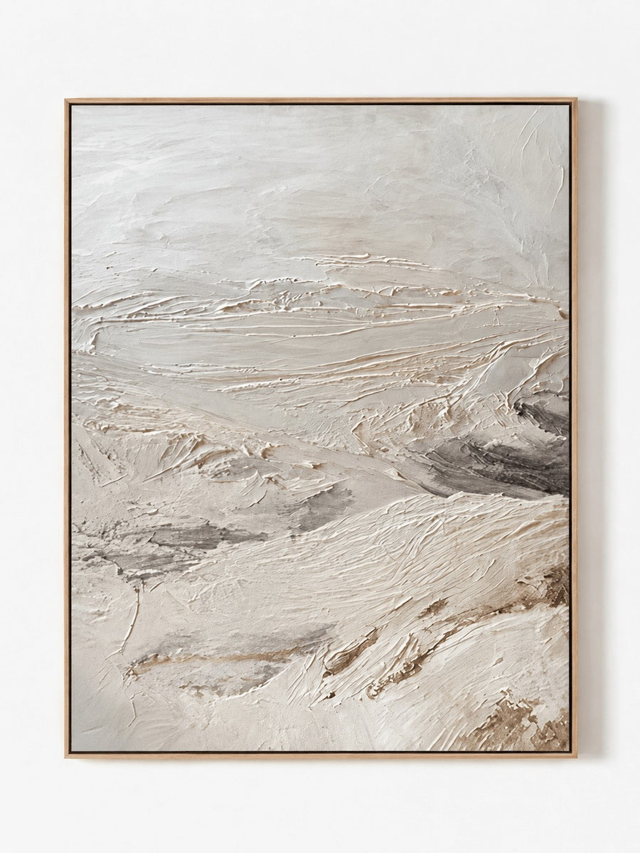Minimalist Textured Abstract Landscape Painting