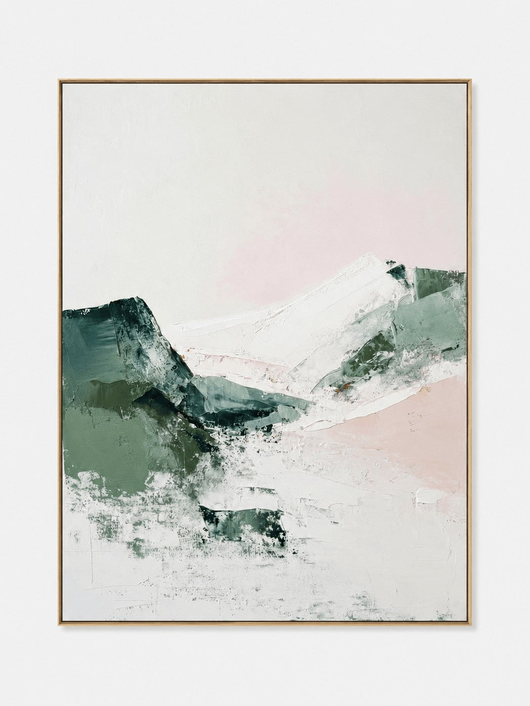Minimalist Textured Abstract Mountain Wall Art