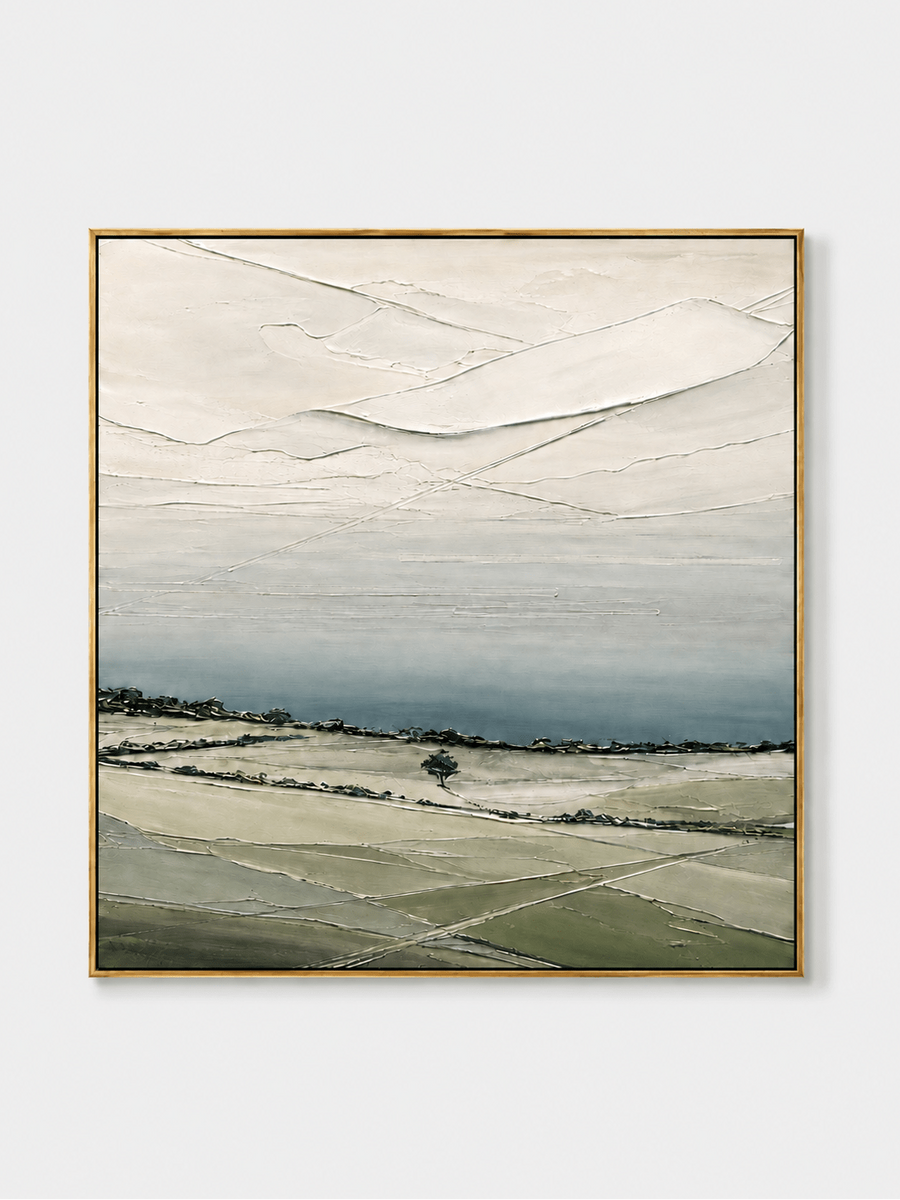Minimalist Textured Countryside Landscape