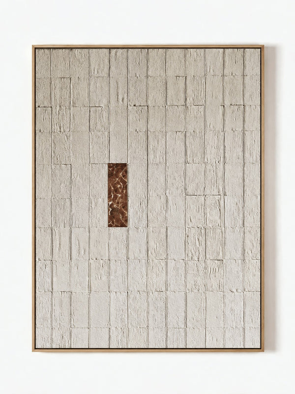 Minimalist Textured Geometric Abstract Painting