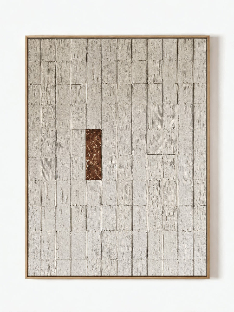 Minimalist Textured Geometric Abstract Painting