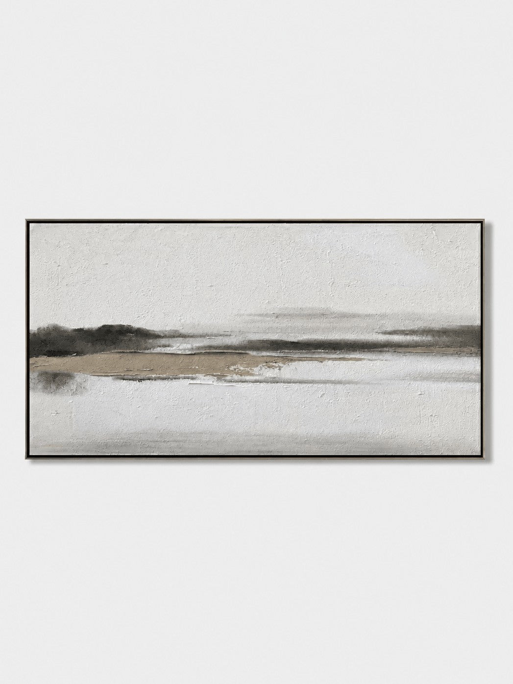 Minimalist Textured Landscape Wall Art, Silent Horizon