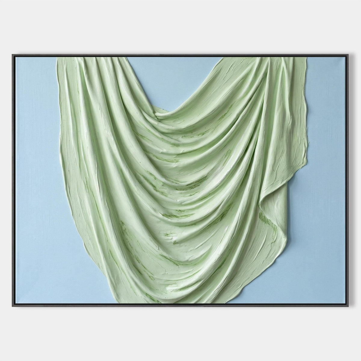Mint Drapery on Powder Blue