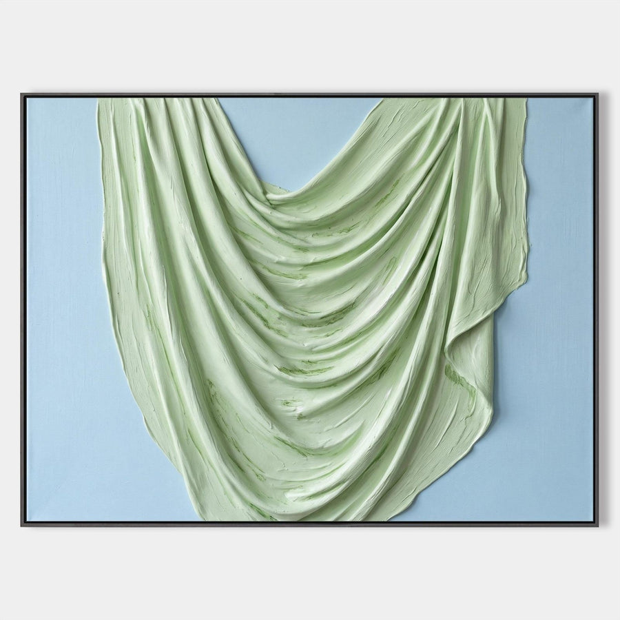 Mint Drapery on Powder Blue