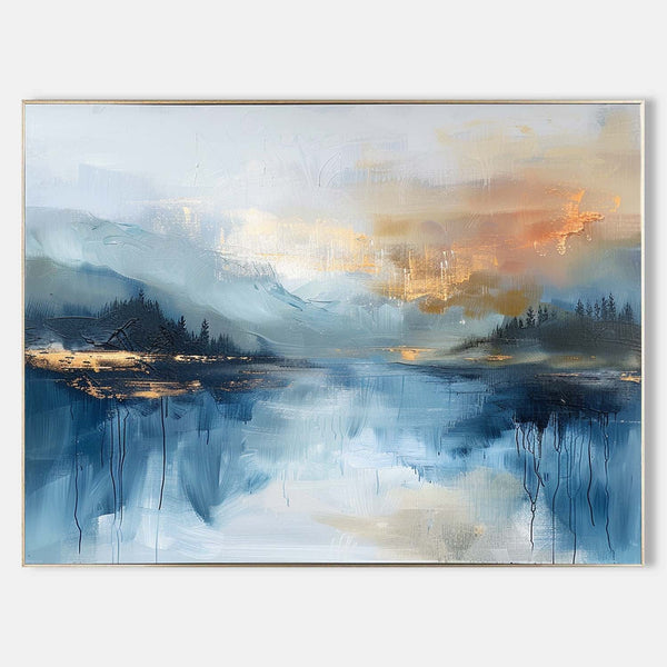 Misty Lake at Golden Dawn